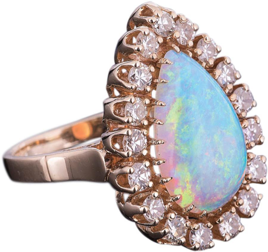 14K Yellow Gold Opal Ring - Renaissance Antiques